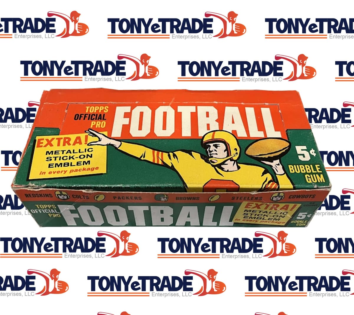 1960 Topps Football Empty 5 Cent Wax box