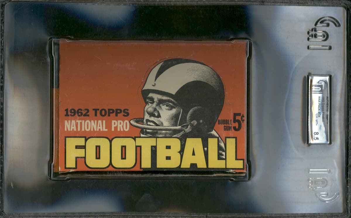1962 Topps Football Empty Wax Pack Box