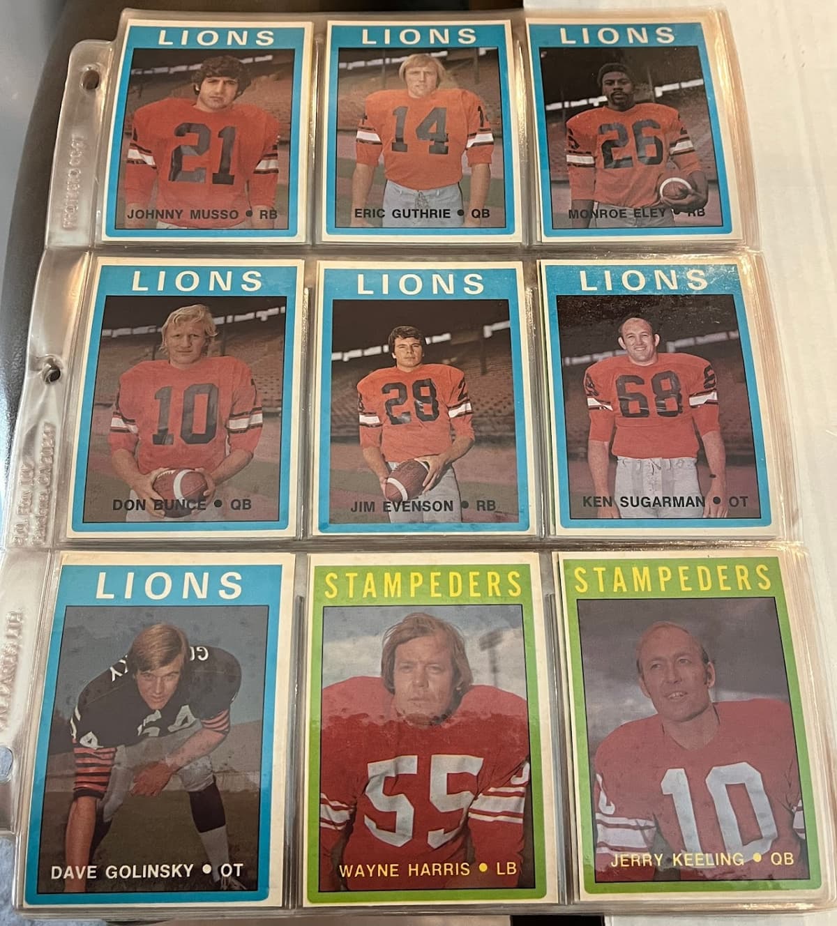 1972 OPC CFL Complete NM Set (132) Joe Theismann Ron Lancaster George Reed Mosca