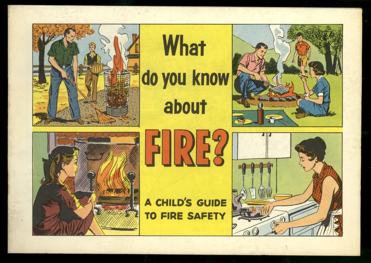 1950s Rare - What Do You Know About Fire? Promotional Fire Safety Comic (7.0) VF