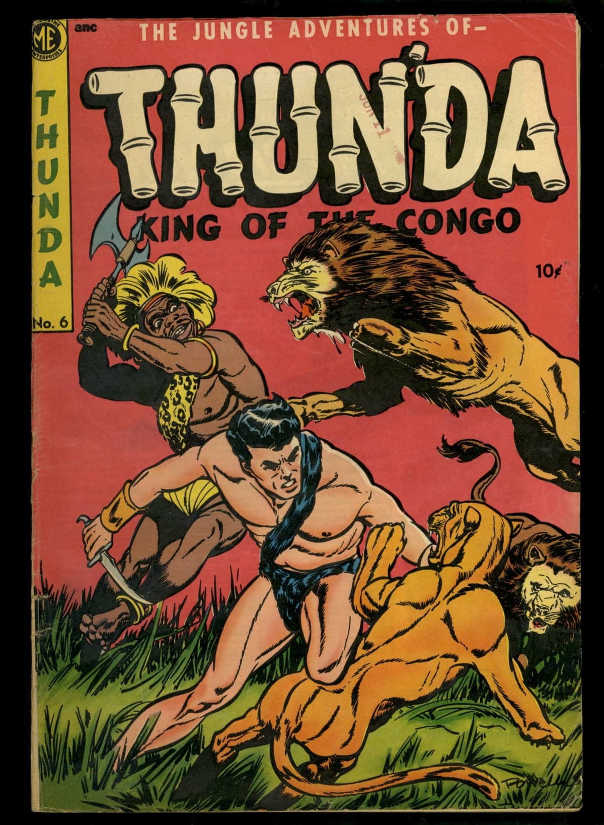 1953 Magazine Enterprises Thunda King of the Congo #6 (5.5) FN-