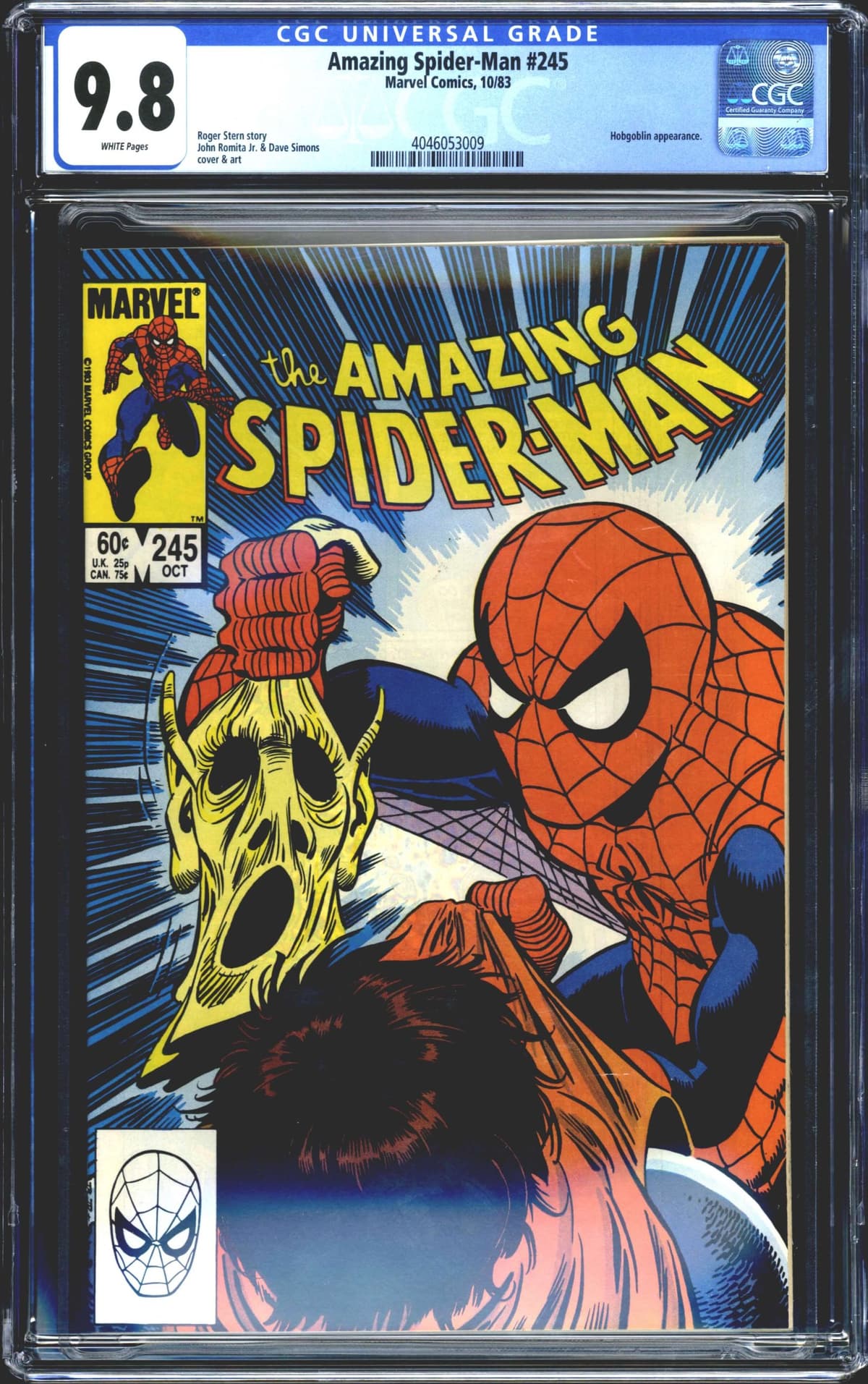 Amazing Spider-Man #245 CGC 9.8 NM/MT Marvel Comics 1983 Hobgoblin Appearance
