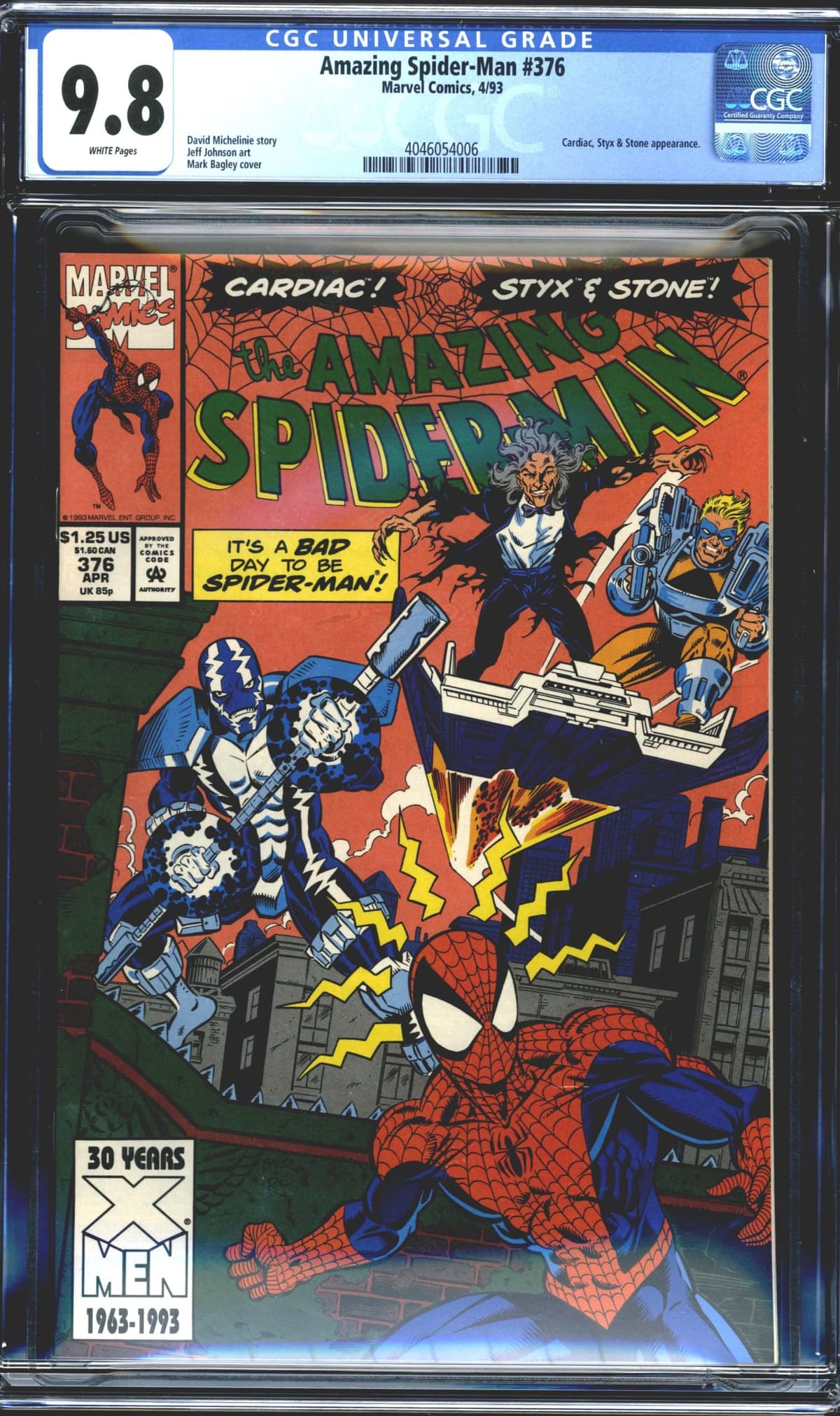 Amazing Spider-Man #376 CGC 9.8 Marvel 1993 Cardiac, Styx & Stone Appearance