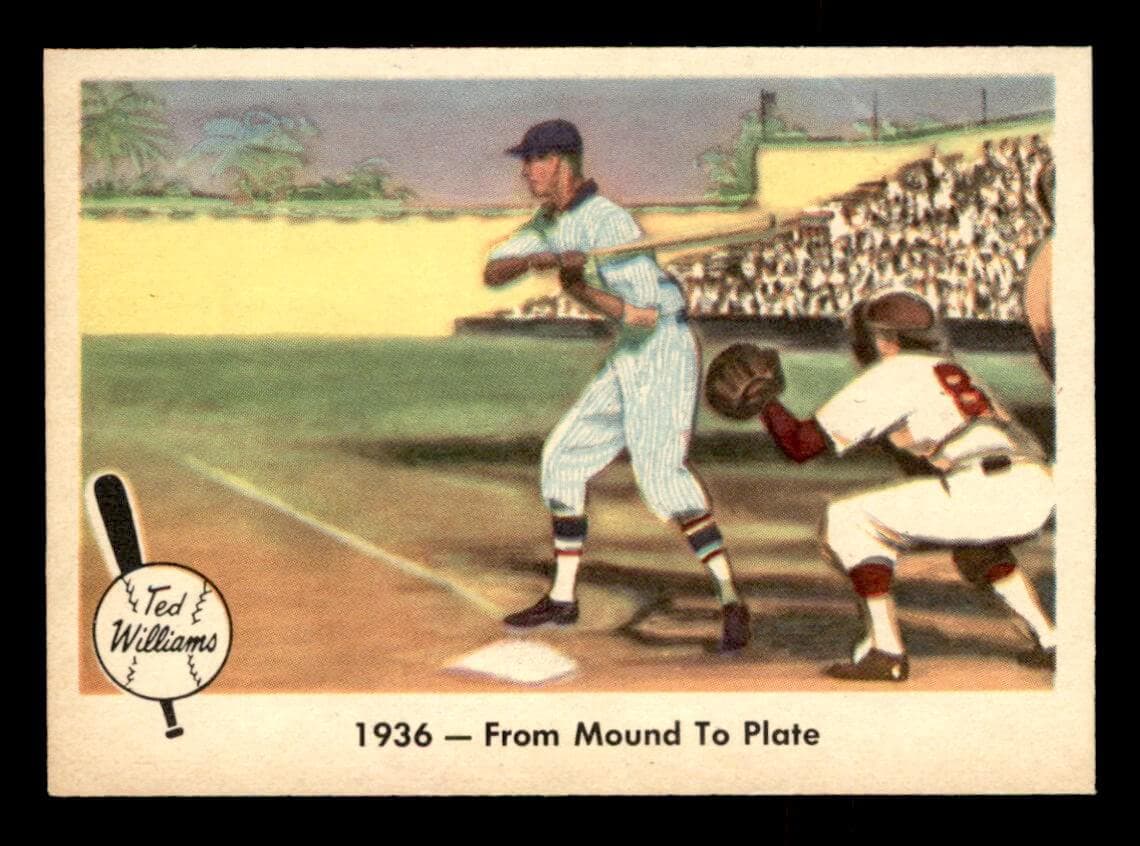 1959 Fleer Ted Williams #7 1936 From Mount to Plate