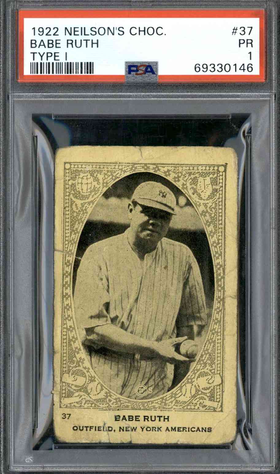 1922 Neilson's Chocolate #37 Babe Ruth