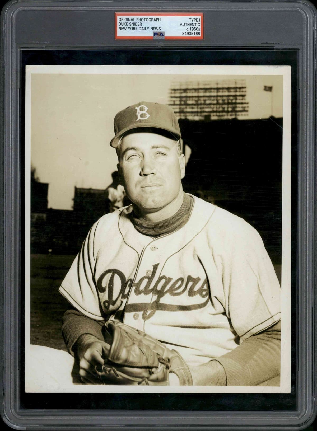 c. 1950s Duke Snider Original Photo Type 1 Authentic PSA/DNA 8" x 10" Dodgers