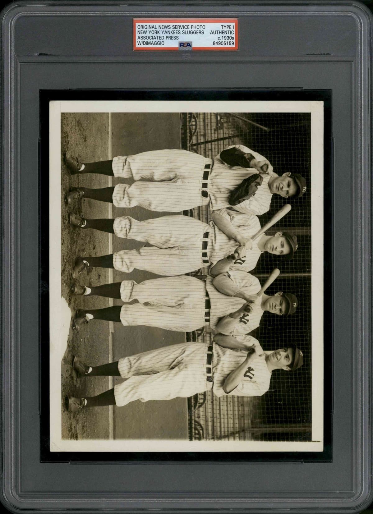 c. 1930s New York Yankees Team Photo Type 1 Authentic PSA/DNA 7"x9" DiMaggio