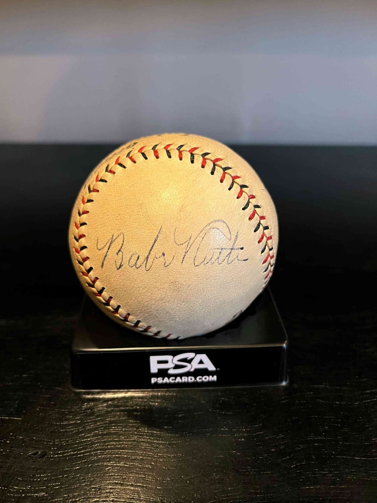 Babe Ruth and Lou Gehrig Signed PSA/DNA Baseball PSA 7.5