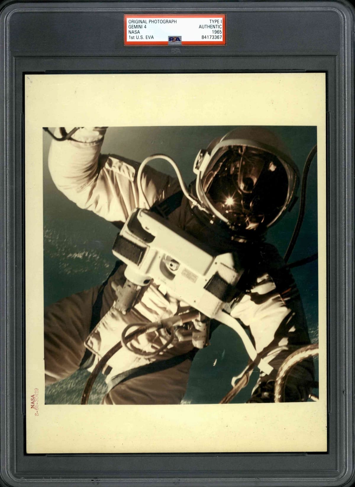1965 Ed White/Gemini 4 "First U.S. EVA" Type 1 Photo White's Spacewalk PSA/DNA