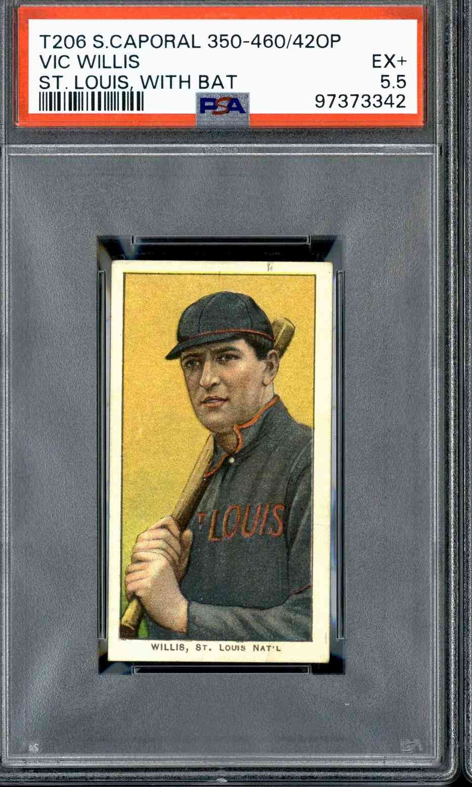1909 T206 Vic Willis (With Bat)