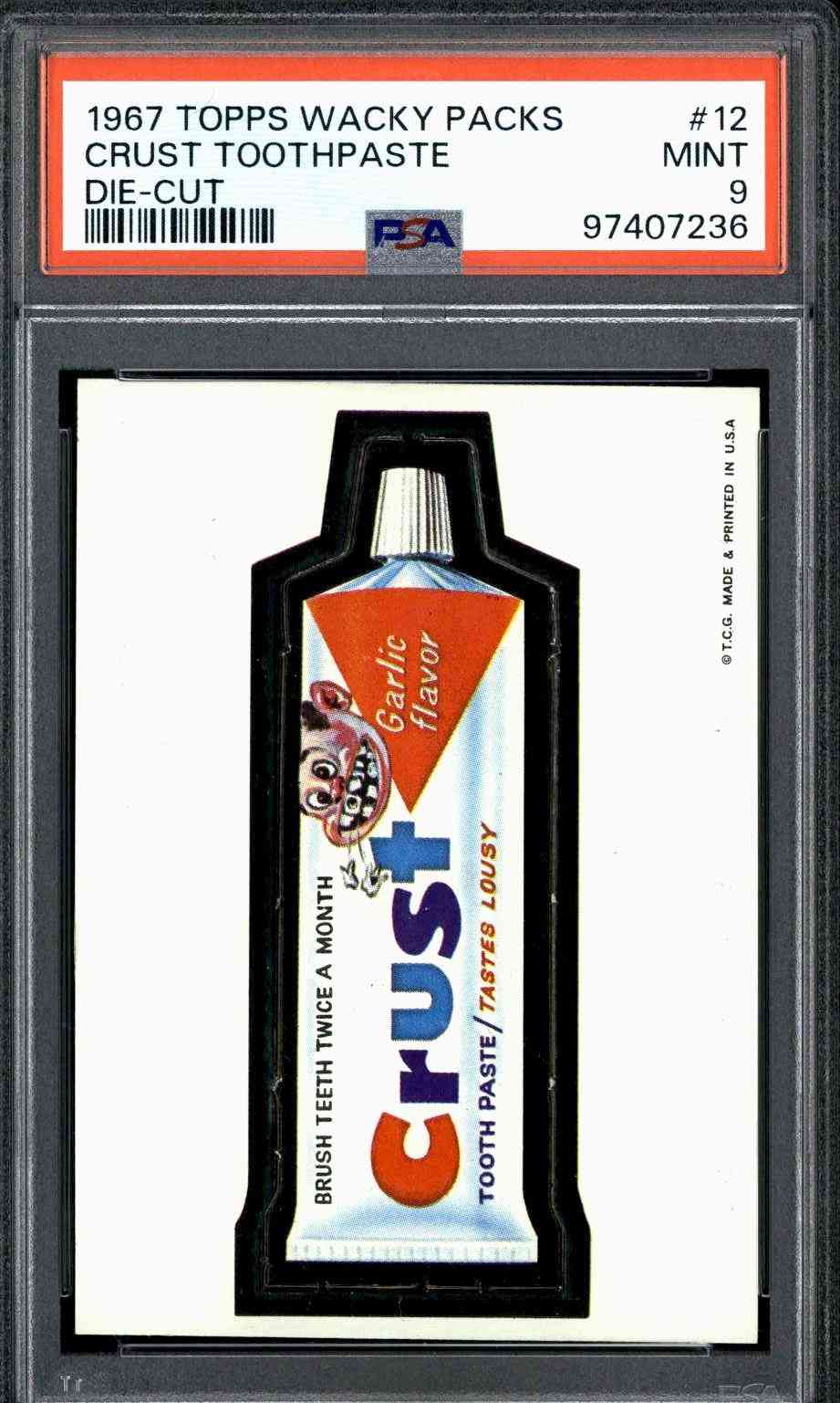 1967 Topps Wacky Packs #12 Crust Toothpaste