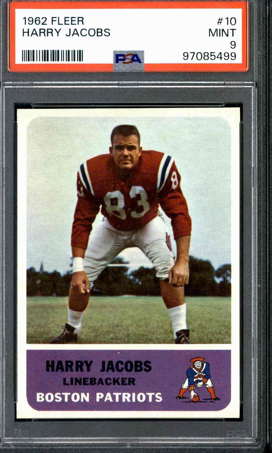 1962 Fleer #10 Harry Jacobs