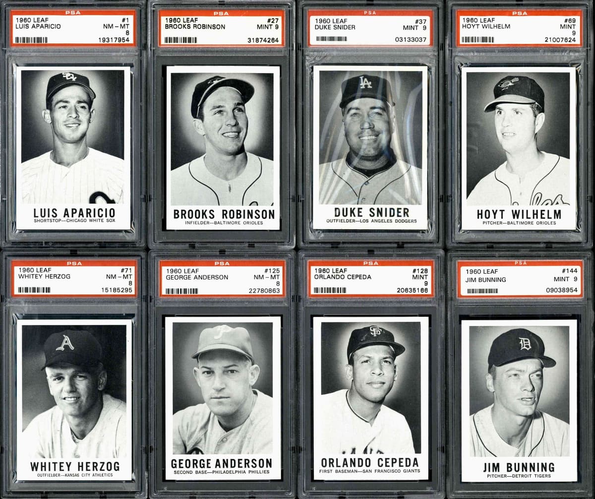 1960 Leaf Baseball Complete Set (144) Rank 3rd Registry GPA 9.37 Robinson Snider