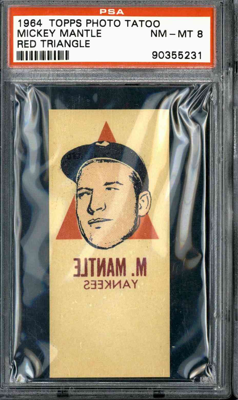 1964 Topps Photo Tattoo Mickey Mantle (Red Triangle)