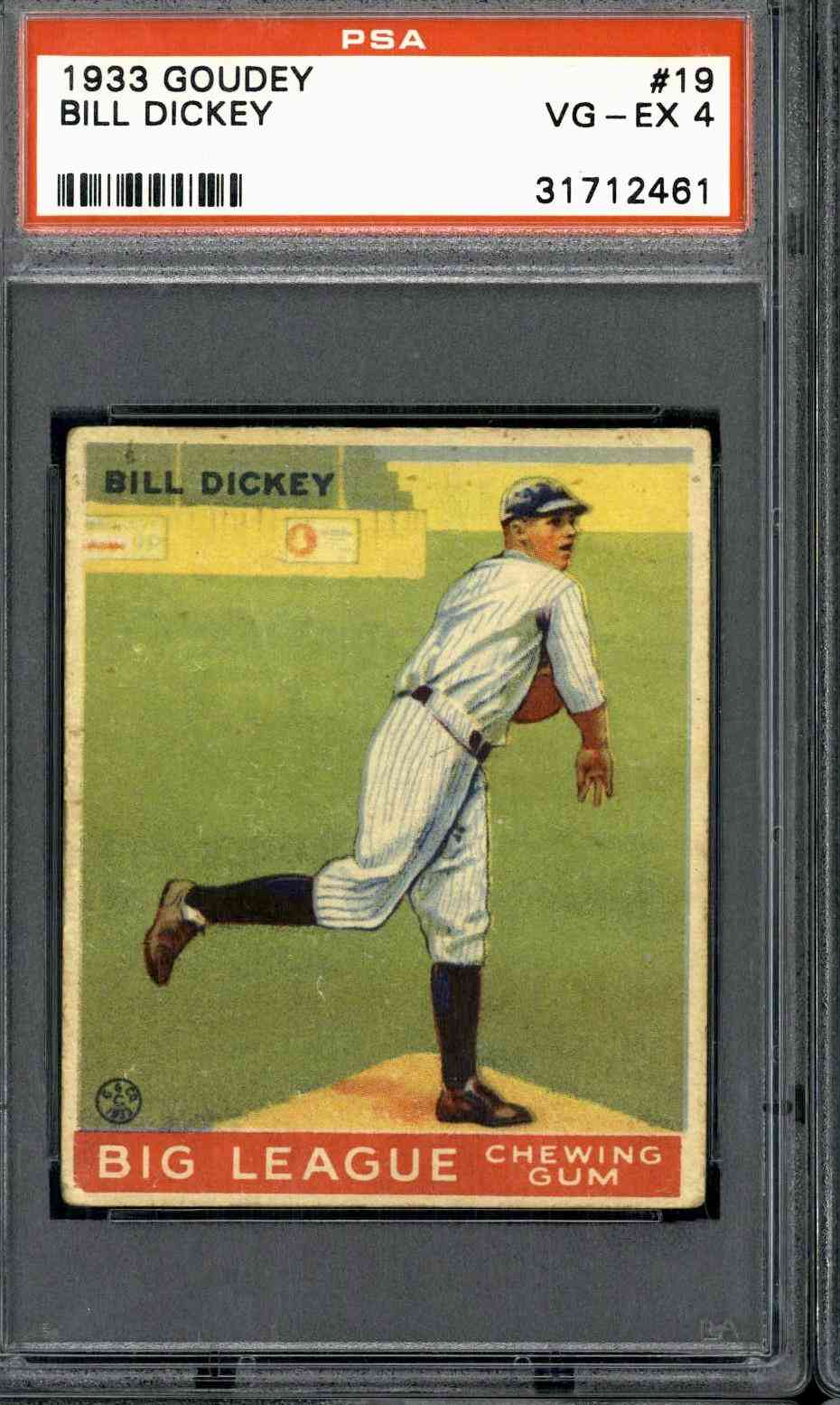 1933 Goudey #19 Bill Dickey