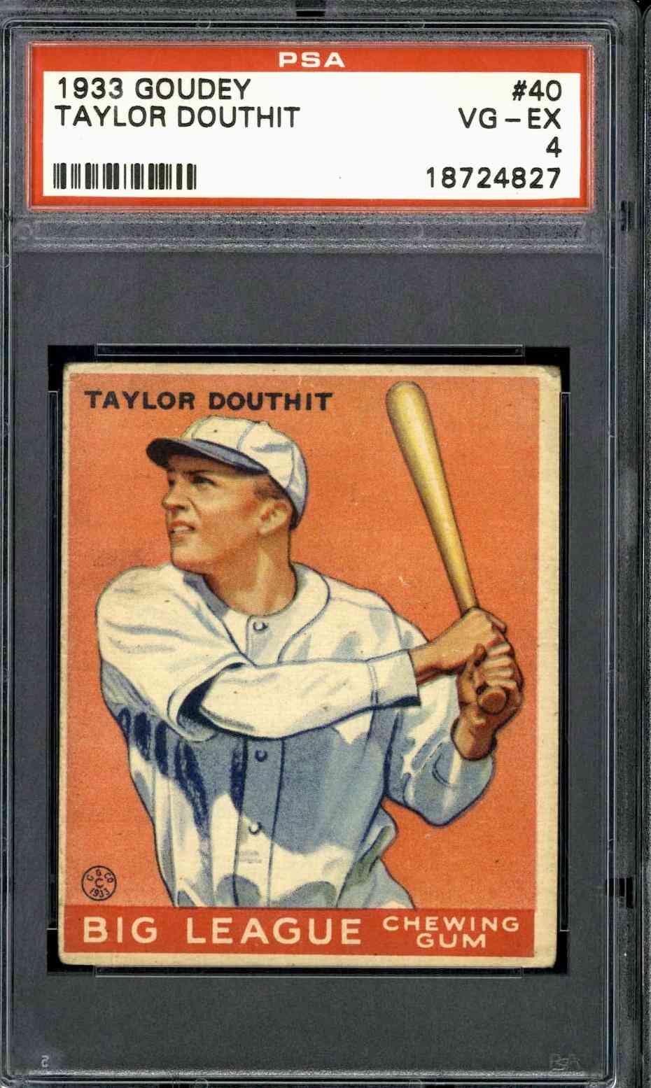 1933 Goudey #40 Taylor Douthit