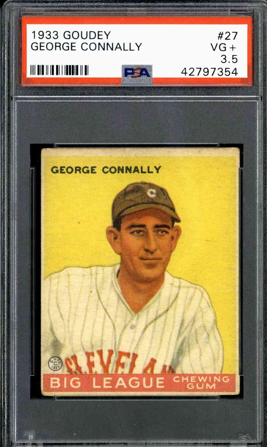 1933 Goudey #27 George Connally