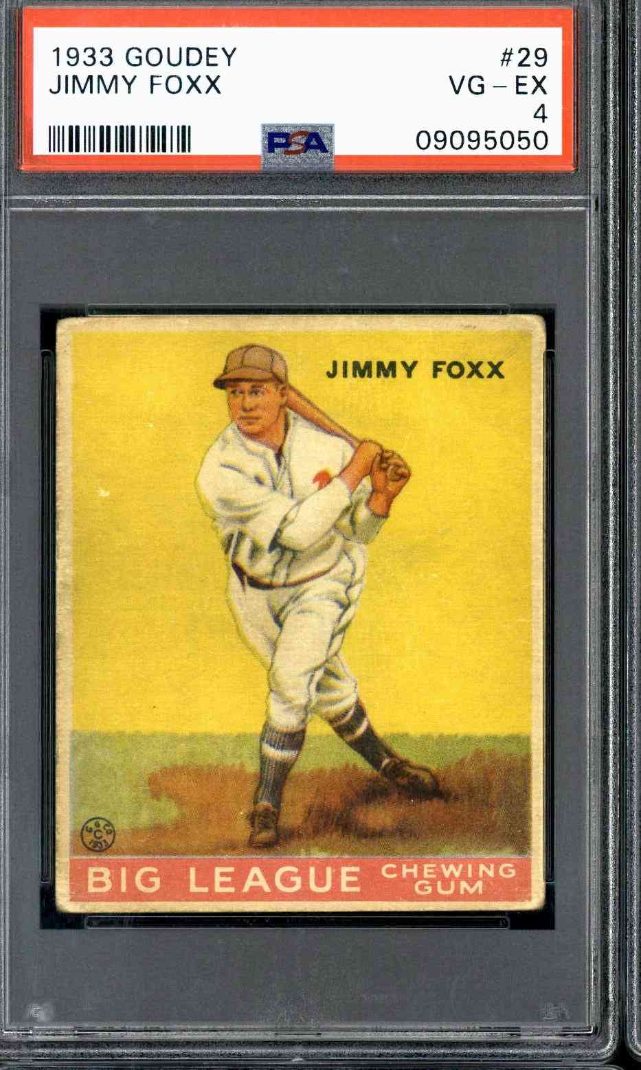 1933 Goudey #29 Jimmy Foxx