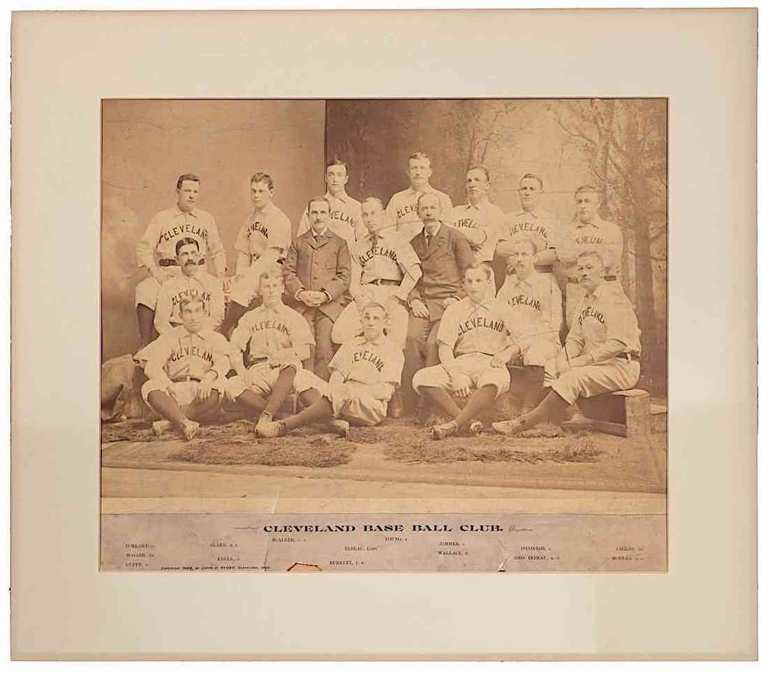 1895 Cleveland Spiders World Champions Imperial Cabinet Photo Cy Young (Rare)
