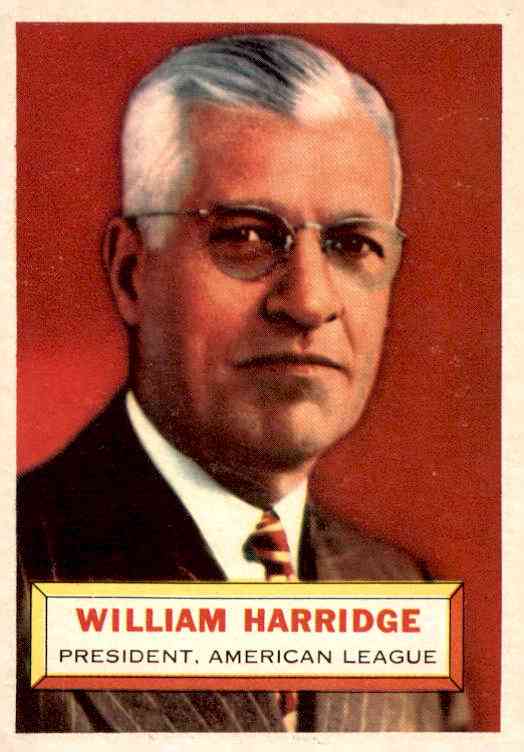 1956 Topps #1 William Harridge