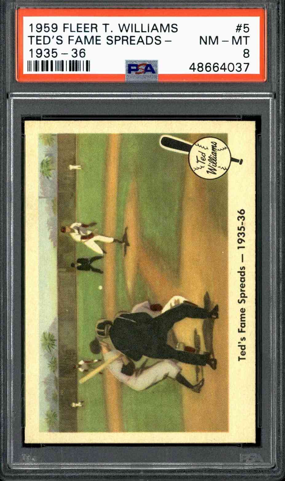 1959 Fleer #5 Ted's Fame Spreads