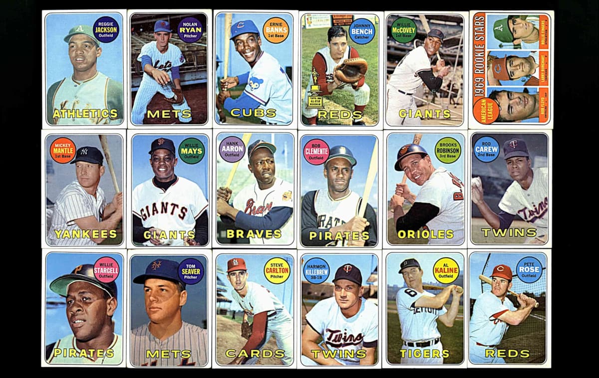 1969 Topps Baseball Complete Set (664) Rose Jackson (RC) Bench Avg EX-EXMT
