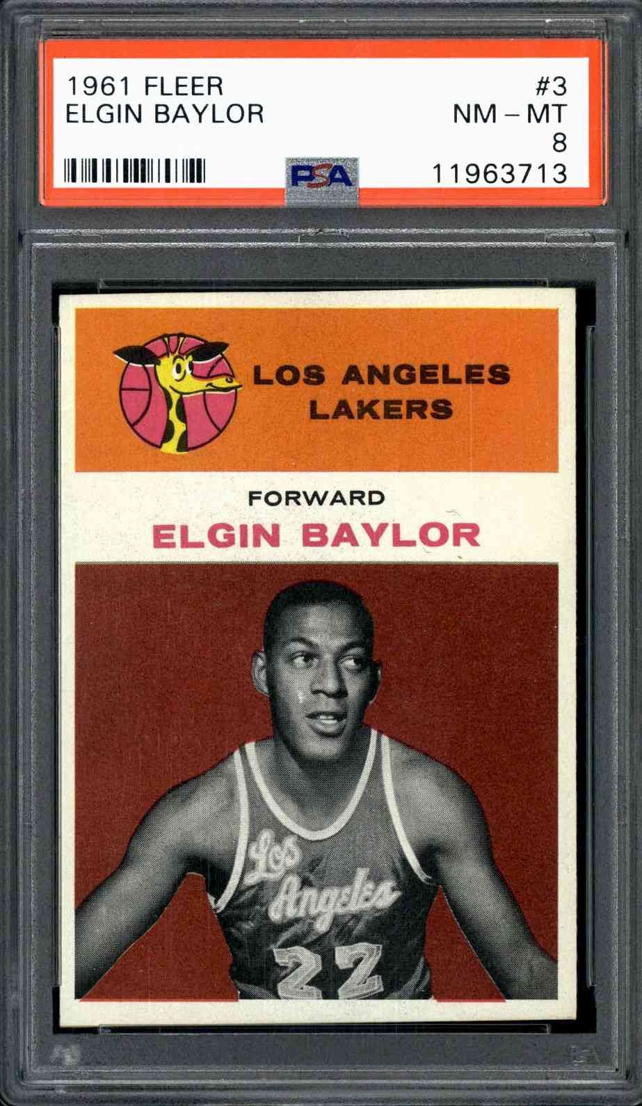 1961 Fleer #3 Elgin Baylor