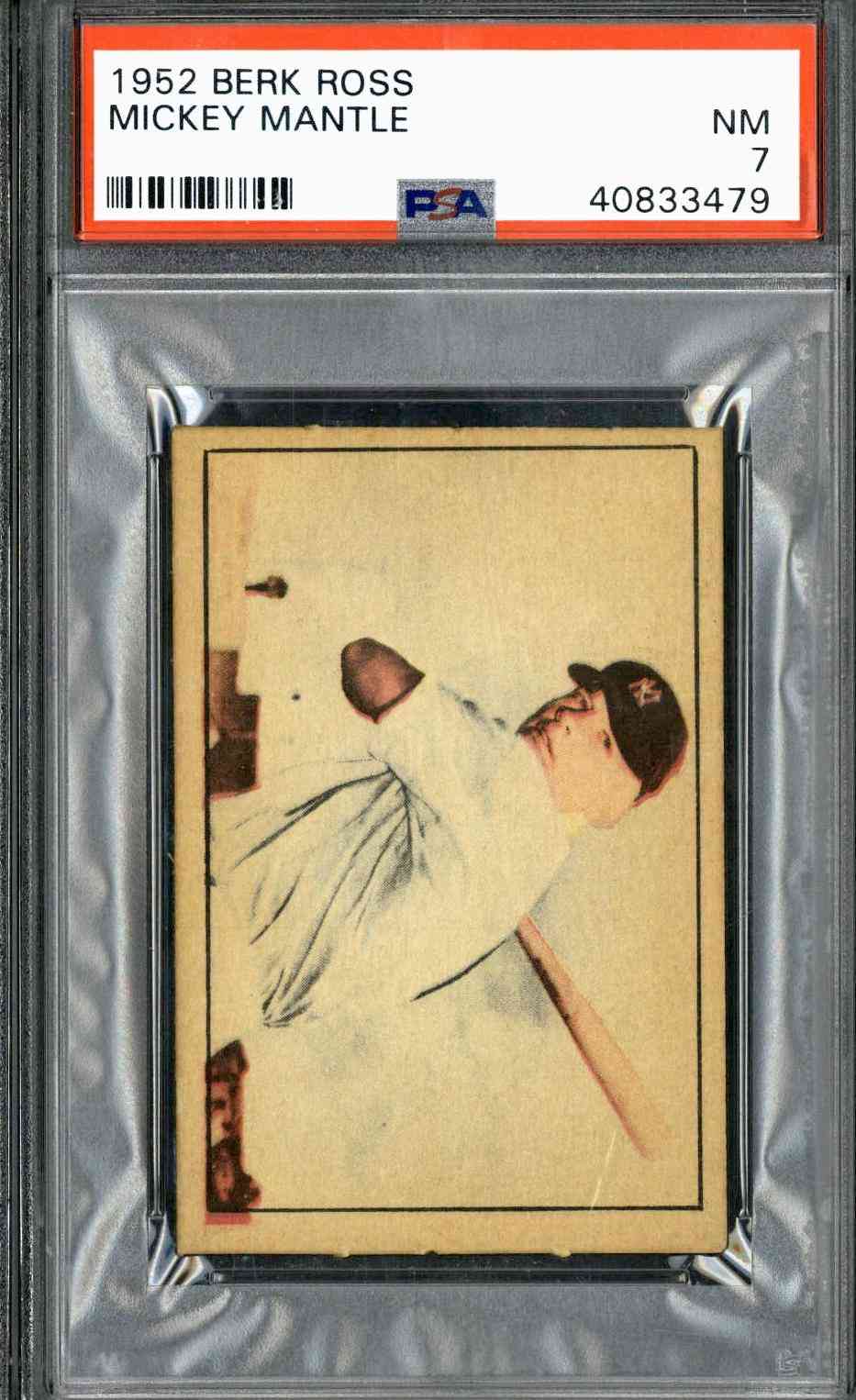 1952 Berk Ross Mickey Mantle
