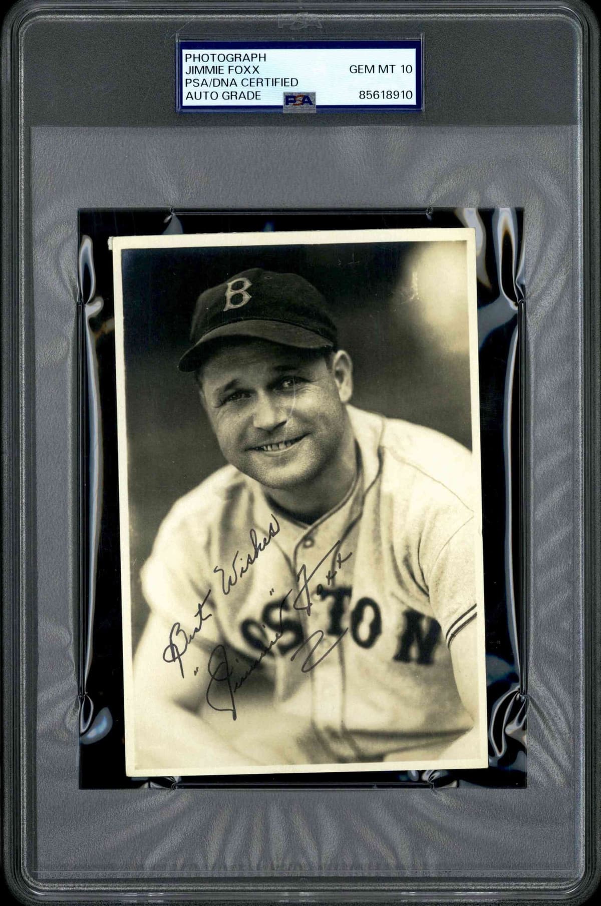 c. 1940 Jimmie Foxx Signed Original Photograph - PSA/DNA Certified 10 4"x6"