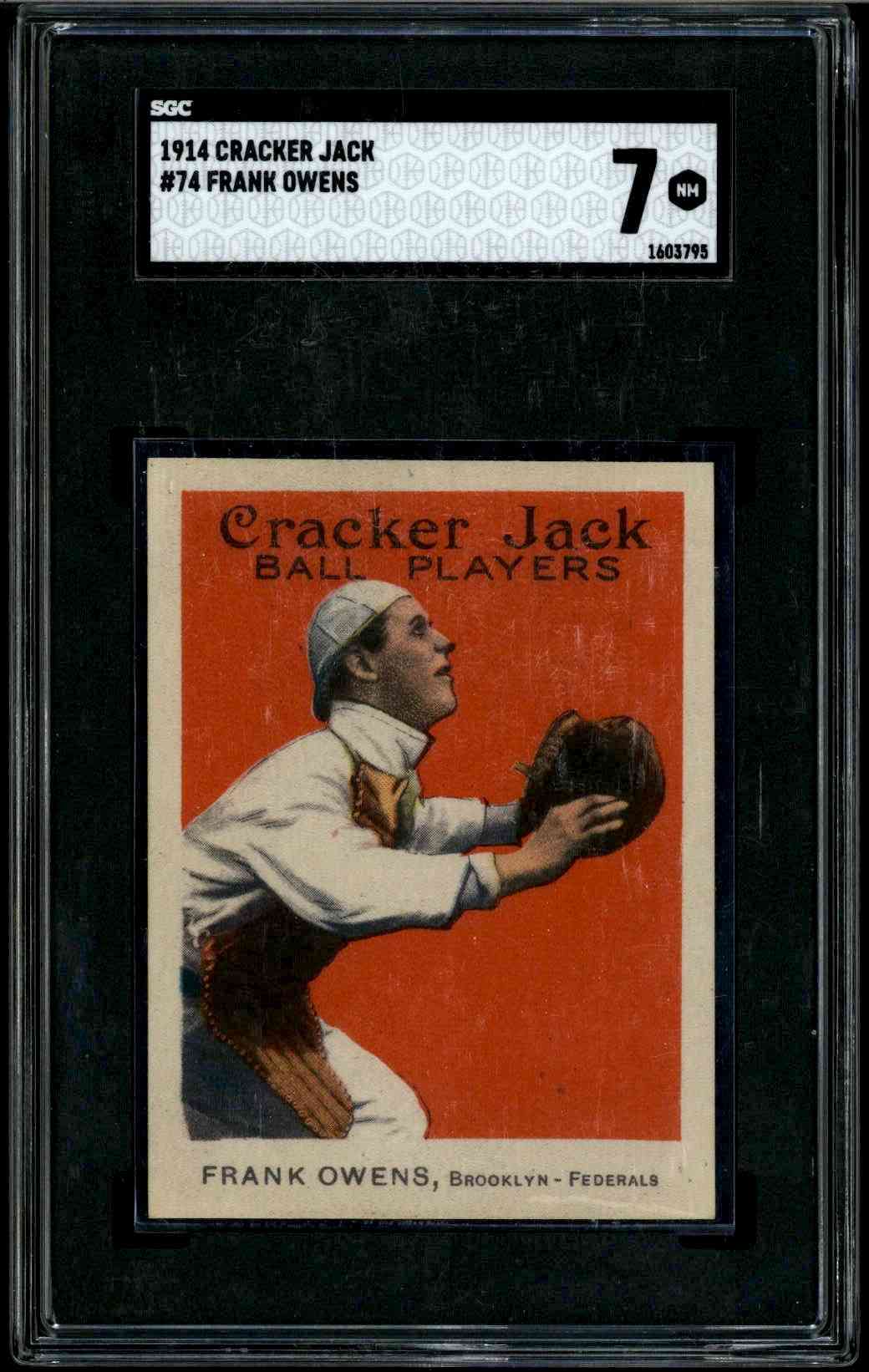 1914 Cracker Jack #74 Frank Owens (Very High End) SGC 7