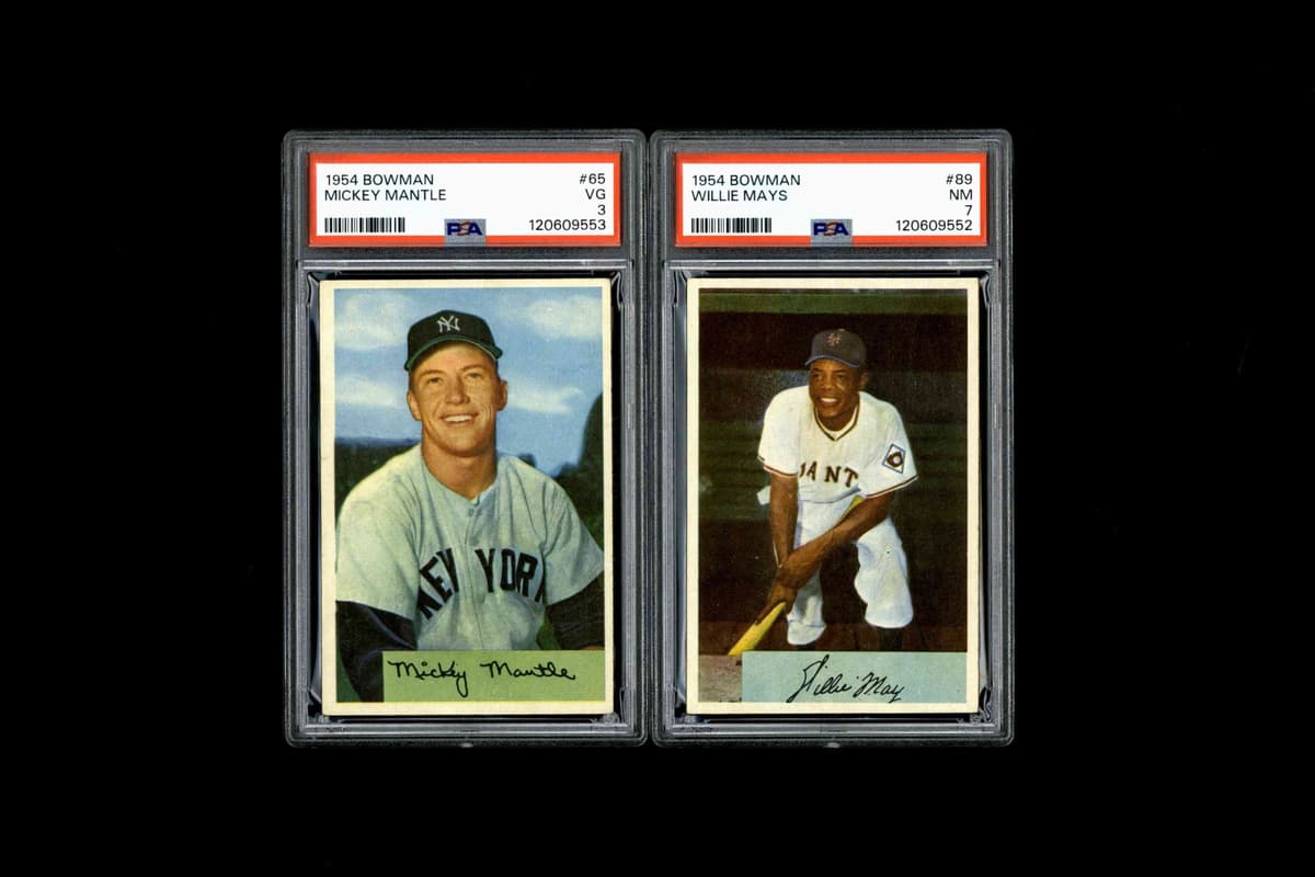 1954 Bowman Baseball Complete Set (224) - Mid Grade w PSA Mantle + Mays