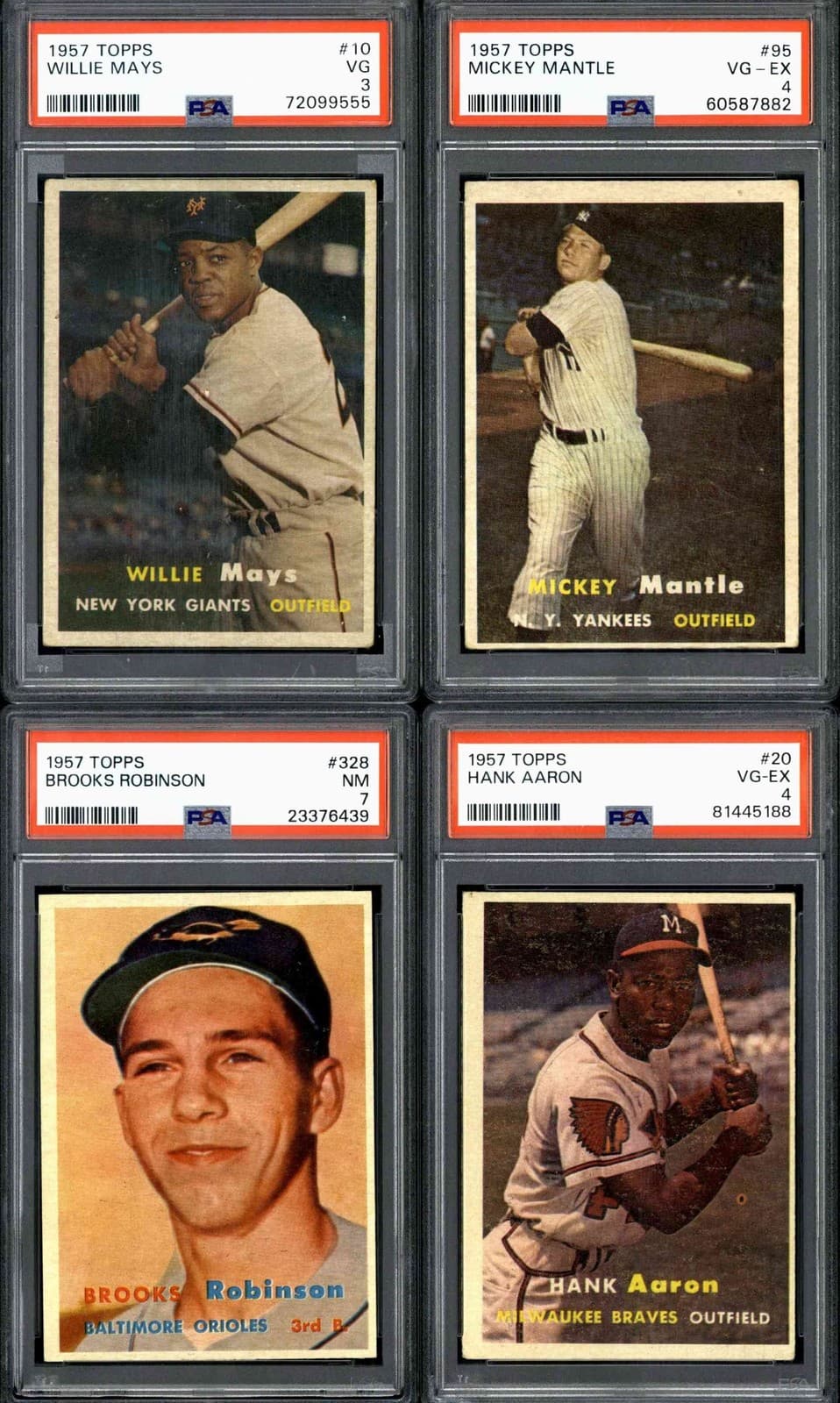 1957 Topps Baseball Mid Grade Complete Set (407/407) Mays Mantle Koufax Aaron