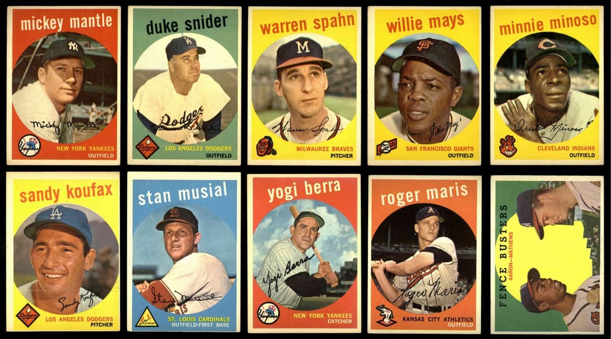 1959 Topps Baseball EX to EX-MT Avg Complete Set (572/572) Mantle Mays Aaron